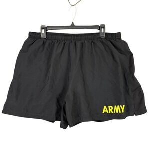 Army APFU Shorts‎ Mens Large Physical Fitness Uniform Trunks Drawstring Military